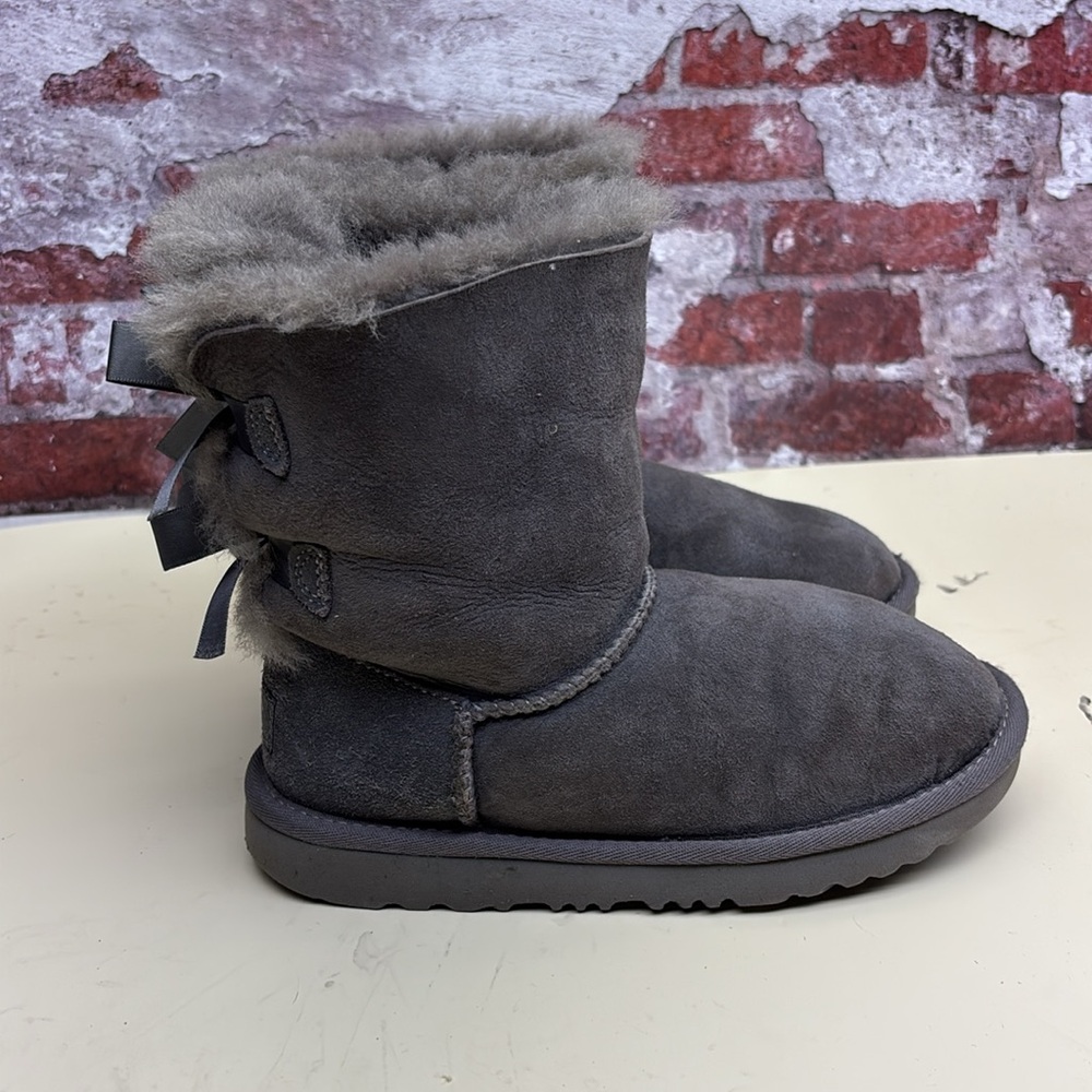 Gray Shearling Lined Boots Ugg Leather Boots Ugg … - image 2